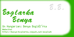 boglarka benya business card